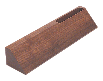 330 Walnut Wood Base with Business Card Holder Base Only